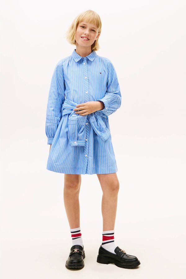 Tommy Hilfiger gestreepte blousejurk blauw - Foto 3