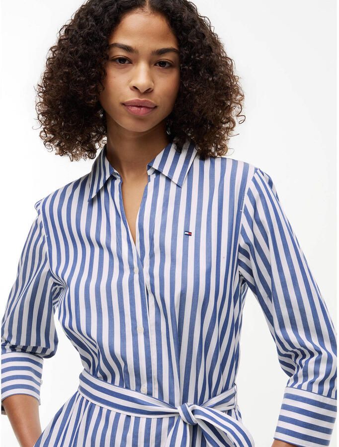 Tommy Hilfiger gestreepte blousejurk blauw - Foto 2