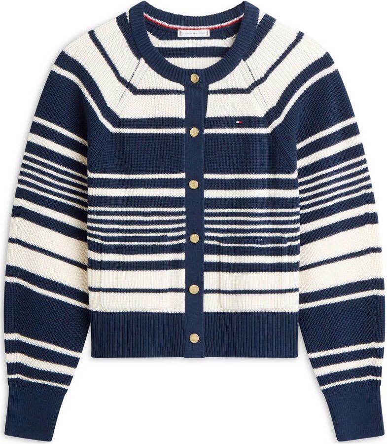 TOMMY HILFIGER Dames Truien & Vesten Co Cardi Stitch C-nk Ls Cardi Creme - Foto 5