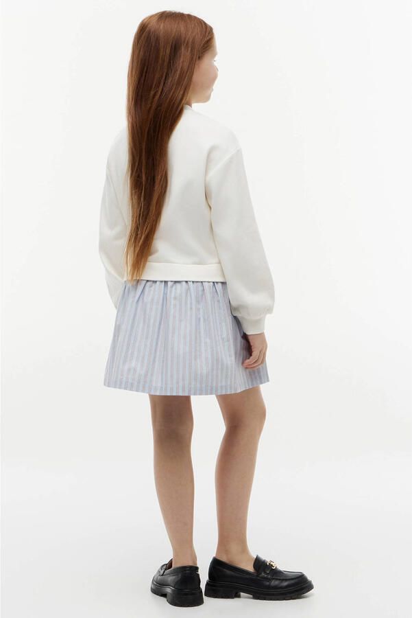 Tommy Hilfiger gestreepte korte jurk lichtblauw - Foto 3