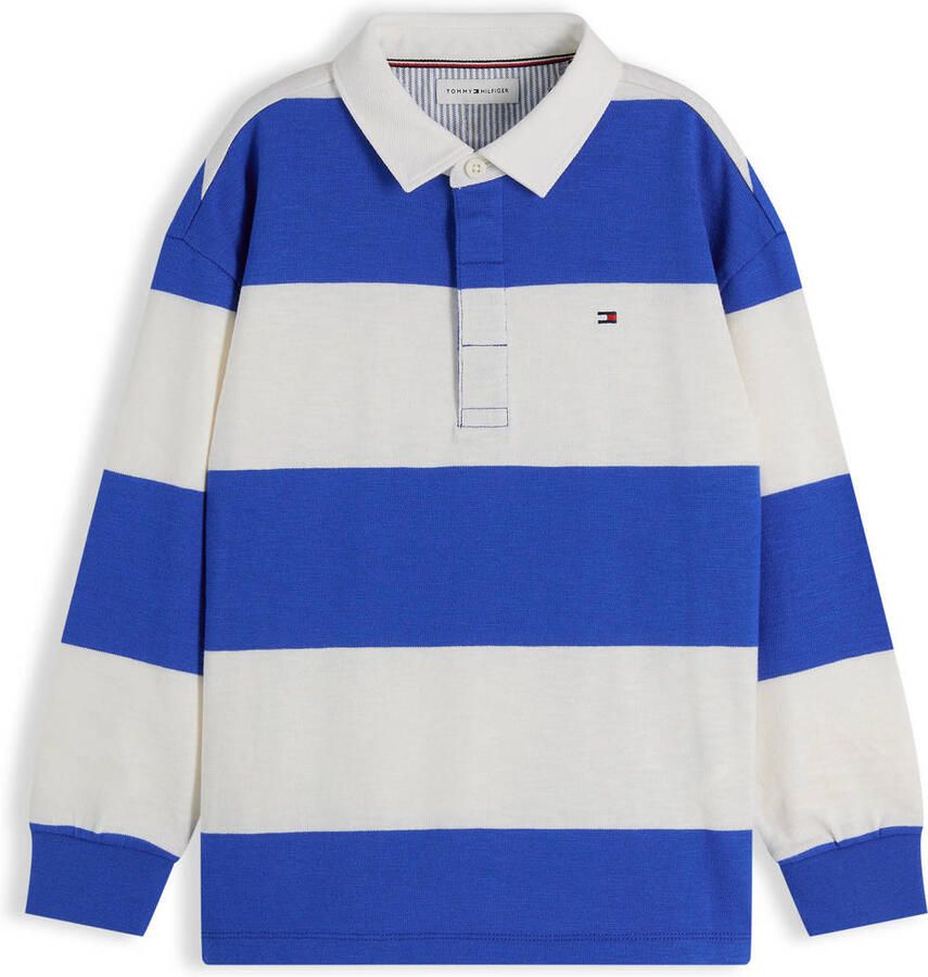 Tommy Hilfiger gestreepte polo blauw