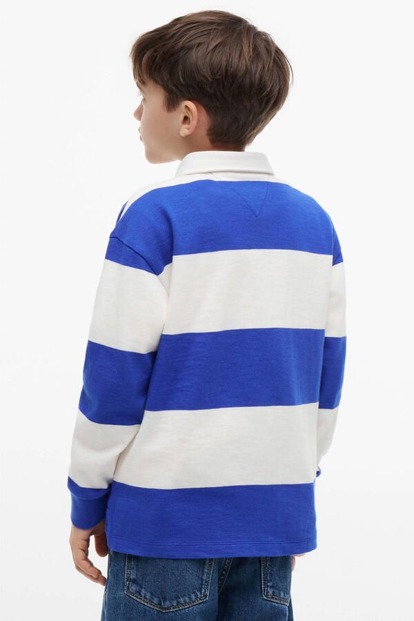 Tommy Hilfiger gestreepte polo blauw - Foto 3