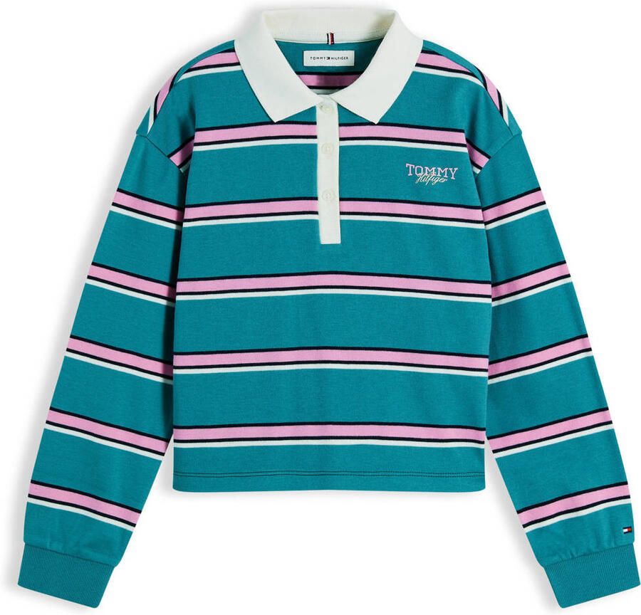Tommy Hilfiger gestreepte polo groen