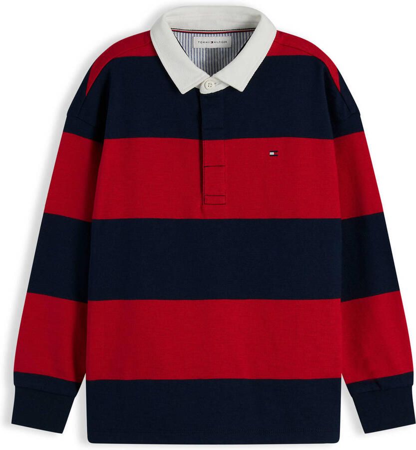 Tommy Hilfiger gestreepte polo rood