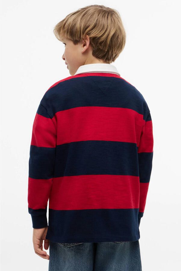 Tommy Hilfiger gestreepte polo rood - Foto 3