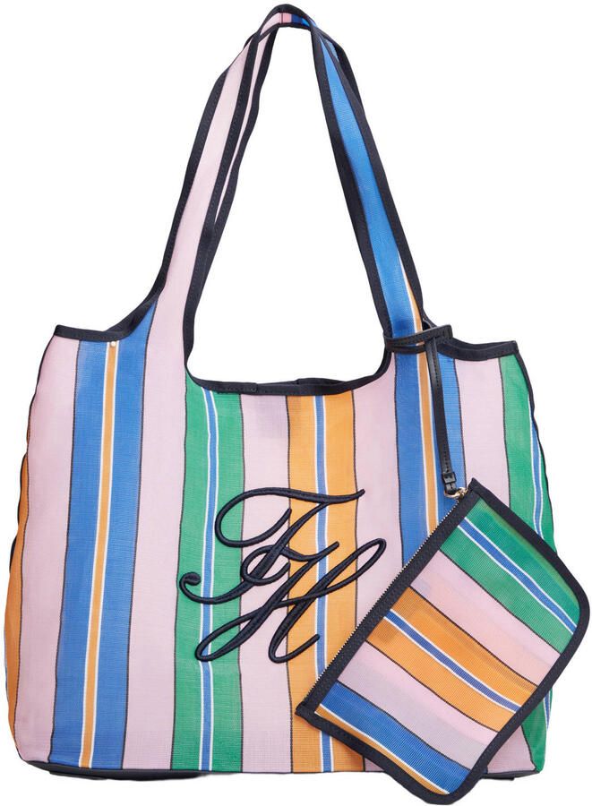 Tommy Hilfiger gestreepte shopper TH Summer multi