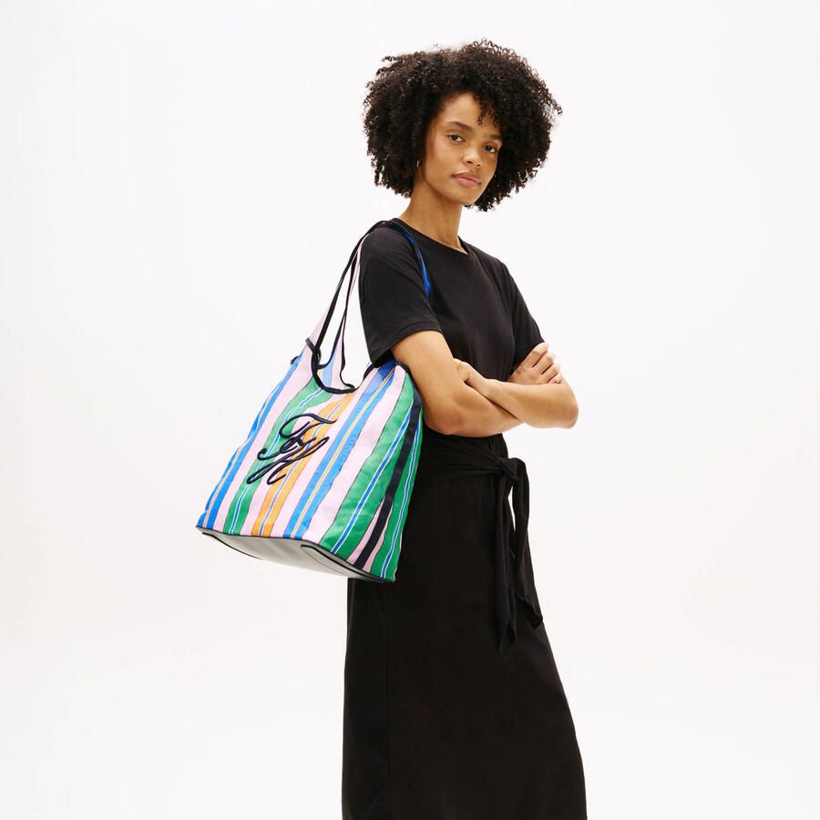 Tommy Hilfiger gestreepte shopper TH Summer multi - Foto 2