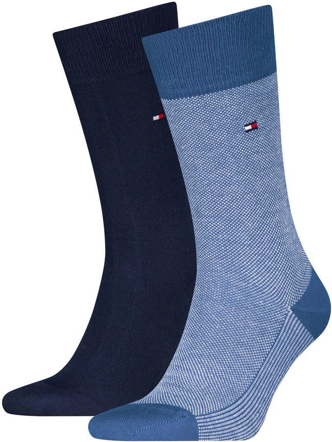Tommy Hilfiger gestreepte sokken blauw (set van 2)