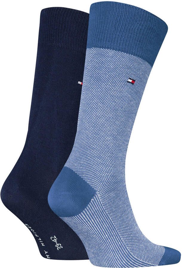 Tommy Hilfiger gestreepte sokken blauw (set van 2) - Foto 2
