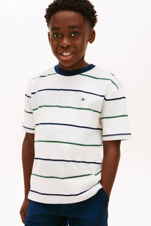Tommy Hilfiger gestreepte T-shirt grijs melange