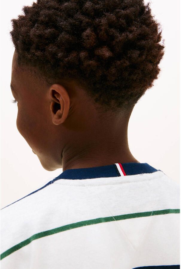 Tommy Hilfiger gestreepte T-shirt grijs melange - Foto 2