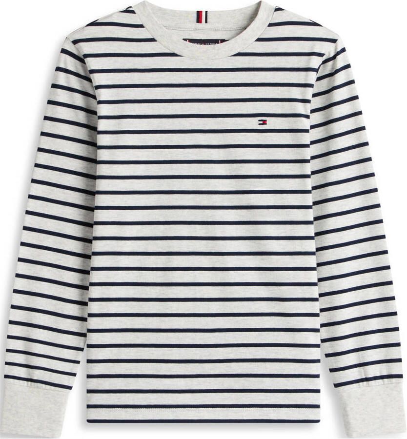 Tommy Hilfiger gestreepte T-shirt lichtgrijs