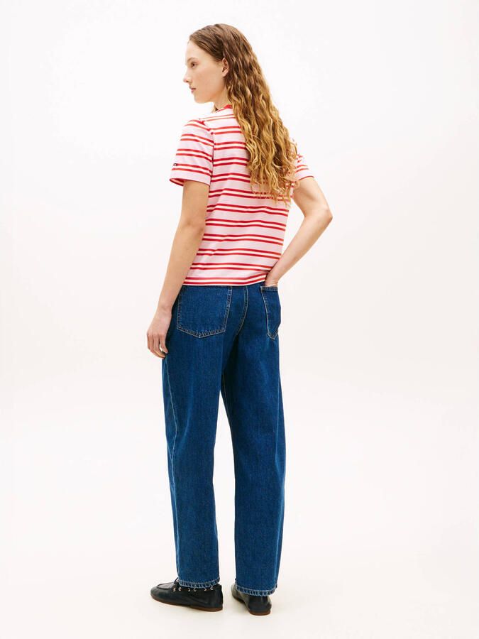 Tommy Hilfiger gestreepte T-shirt roze - Foto 3