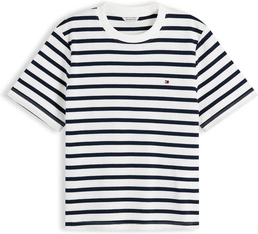 Tommy Hilfiger gestreepte T-shirt wit