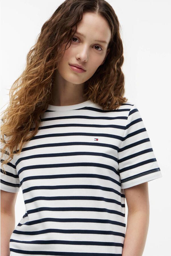 Tommy Hilfiger gestreepte T-shirt wit - Foto 3