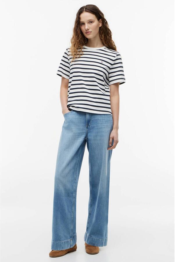 Tommy Hilfiger gestreepte T-shirt wit - Foto 2