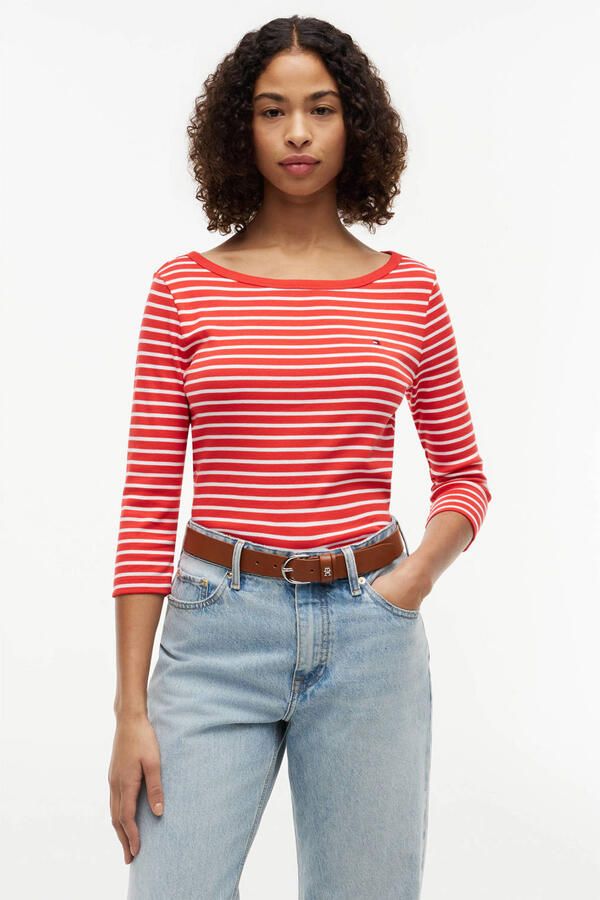 Tommy Hilfiger gestreepte top rood - Foto 3