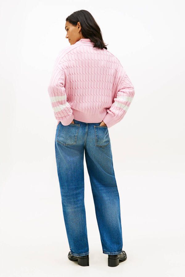 Tommy Hilfiger gestreepte trui lichtroze - Foto 3