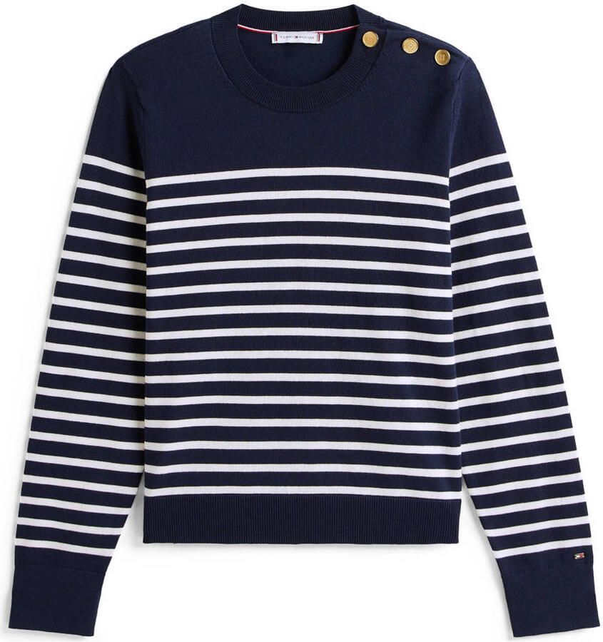 Tommy Hilfiger Gebreide trui CO JERSEY MID GG LS GOLD BTN SWT - Foto 2