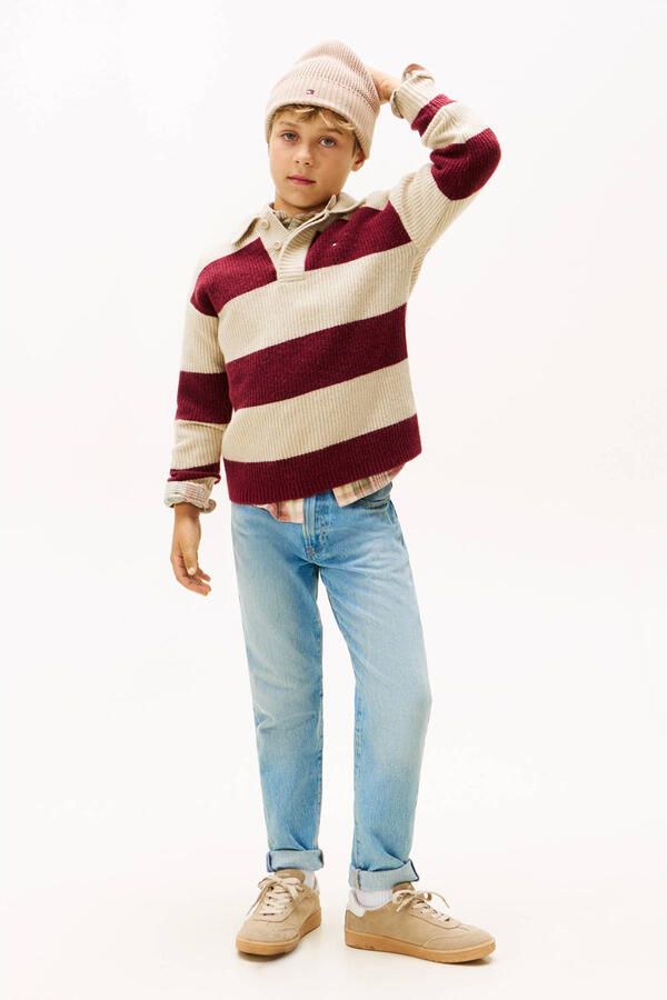 Tommy Hilfiger gestreepte trui rood - Foto 2
