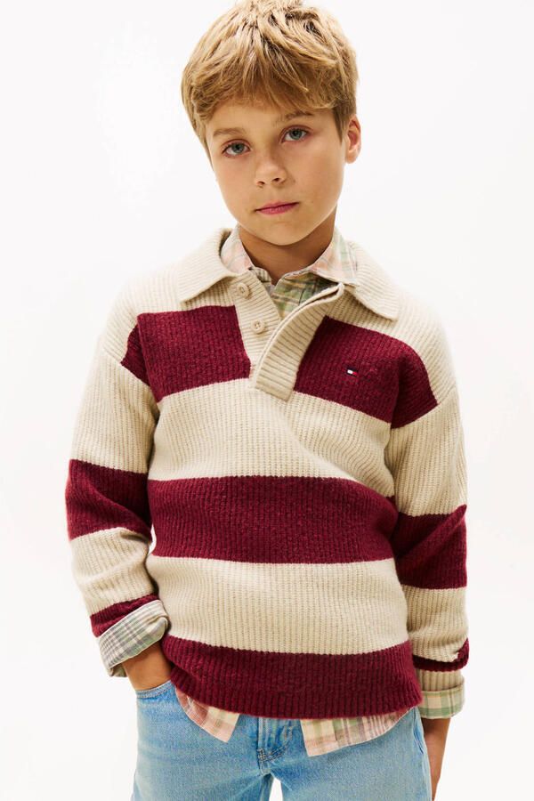 Tommy Hilfiger gestreepte trui rood - Foto 3