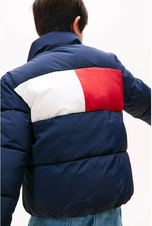Tommy Hilfiger gewatteerde jas donkerblauw - Foto 1