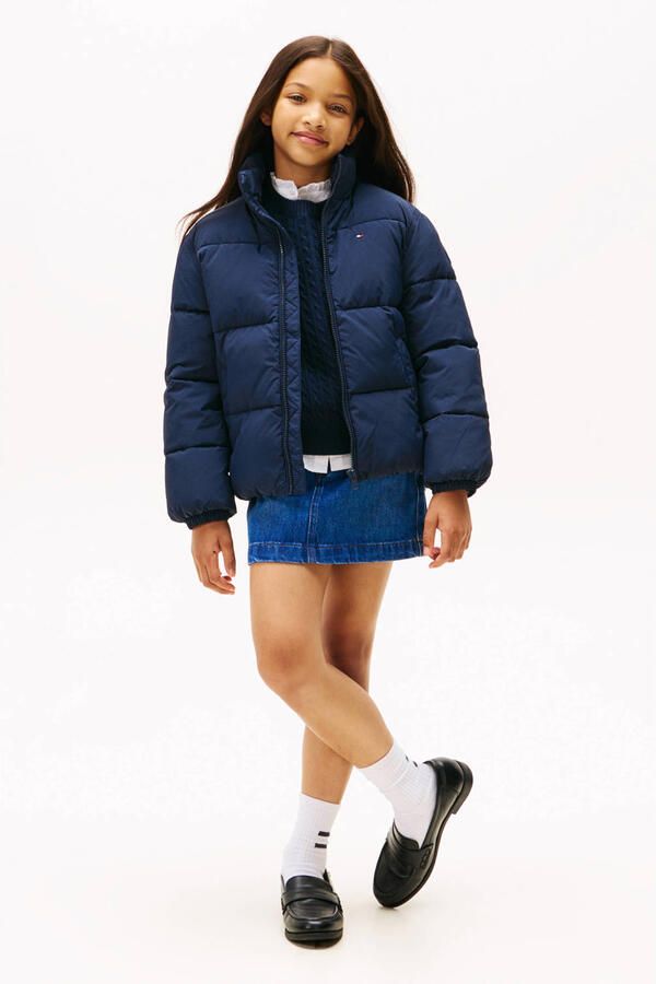 Tommy Hilfiger gewatteerde jas donkerblauw - Foto 2