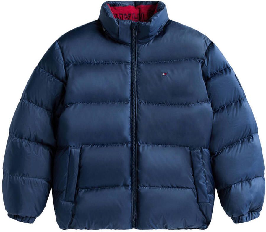 Tommy Hilfiger Teens Regular fit donsjack met doorgestikte naden