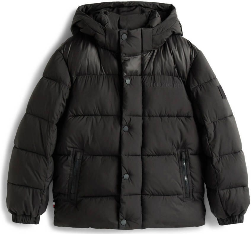Tommy Hilfiger Teens Gewatteerd regular fit jack met afneembare capuchon - Foto 3