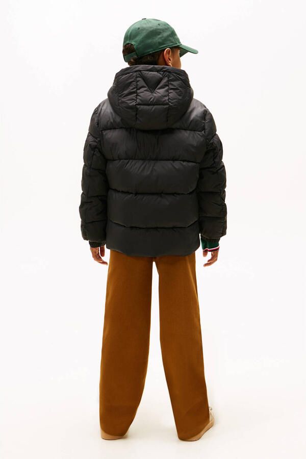 Tommy Hilfiger Teens Gewatteerd regular fit jack met afneembare capuchon