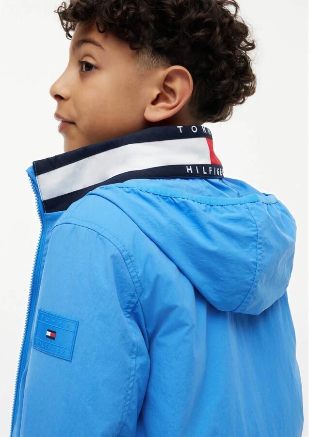 Tommy Hilfiger gewatteerde winterjas blauw Jongens Nylon Opstaande kraag - Foto 2