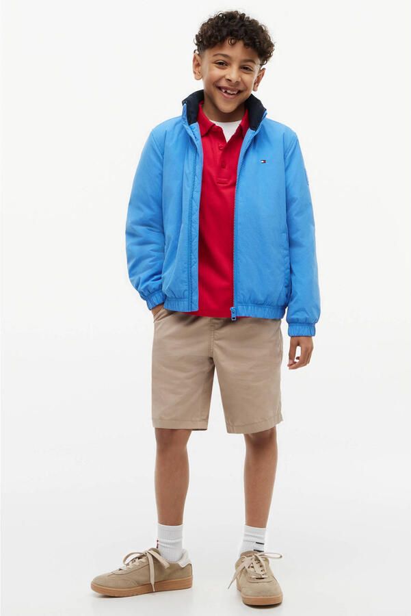 Tommy Hilfiger gewatteerde winterjas blauw Jongens Nylon Opstaande kraag - Foto 3