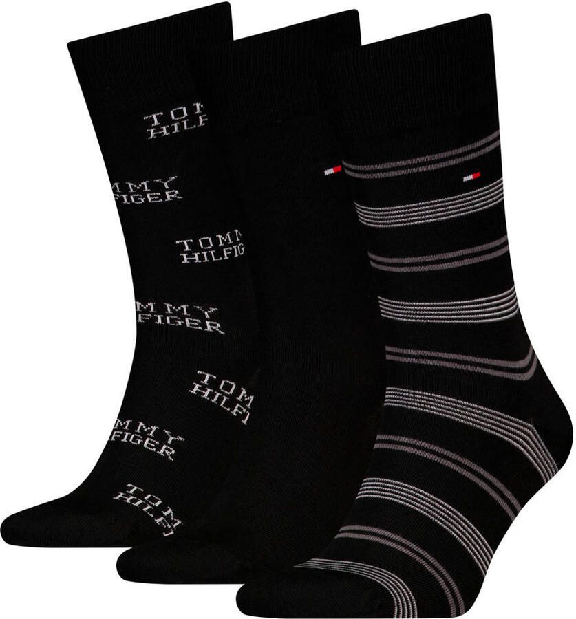 Tommy Hilfiger Sokken met opvallende patroon geschenkdoos (3 paar) - Foto 2