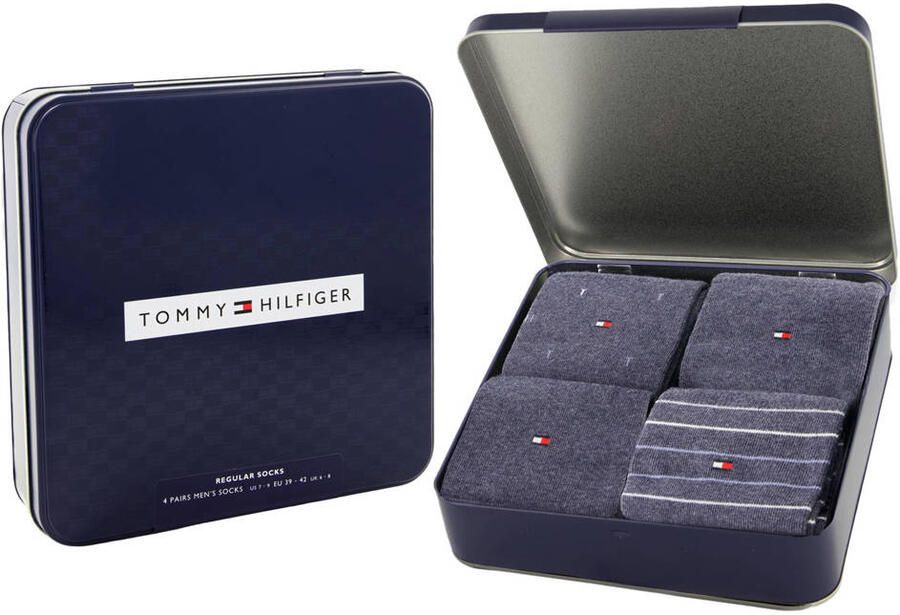 Tommy Hilfiger Sokken TH MEN SOCK 4P TIN GIFTBOX (Set van 4) - Foto 3