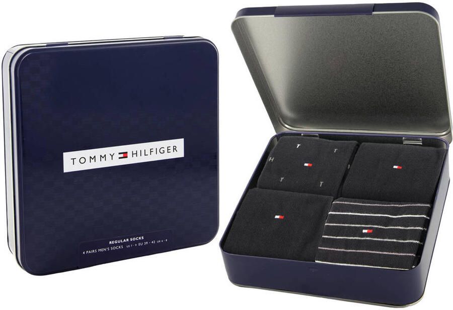 Tommy Hilfiger giftbox sokken set van 4 zwart - Foto 3