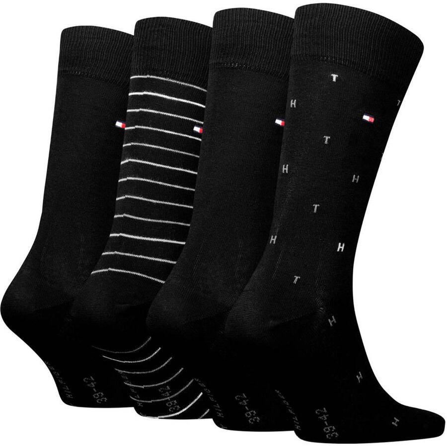 Tommy Hilfiger giftbox sokken set van 4 zwart