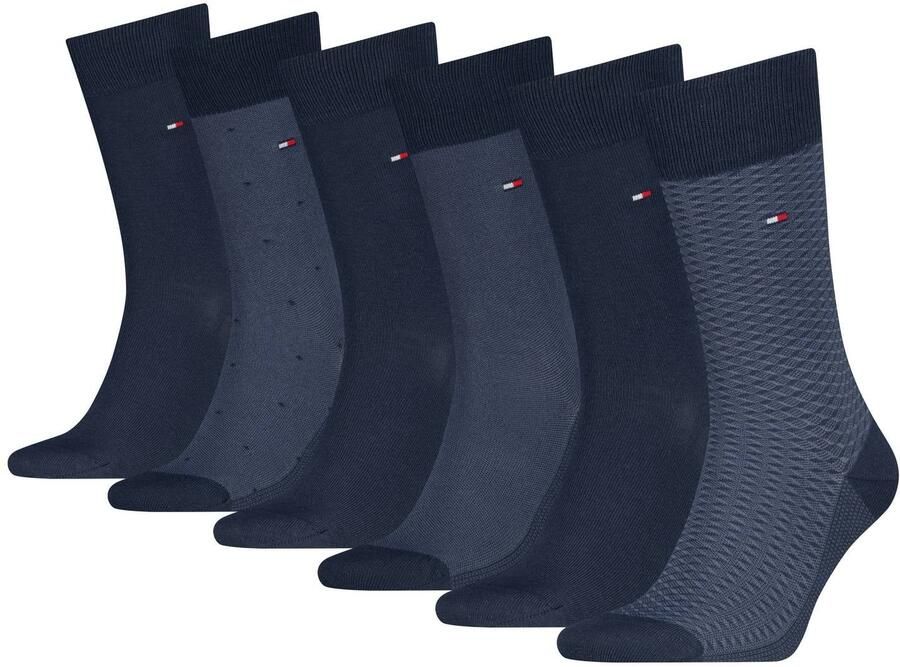 Tommy Hilfiger giftbox sokken set van 6 donkerblauw - Foto 3