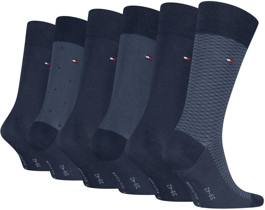 Tommy Hilfiger giftbox sokken set van 6 donkerblauw - Foto 2
