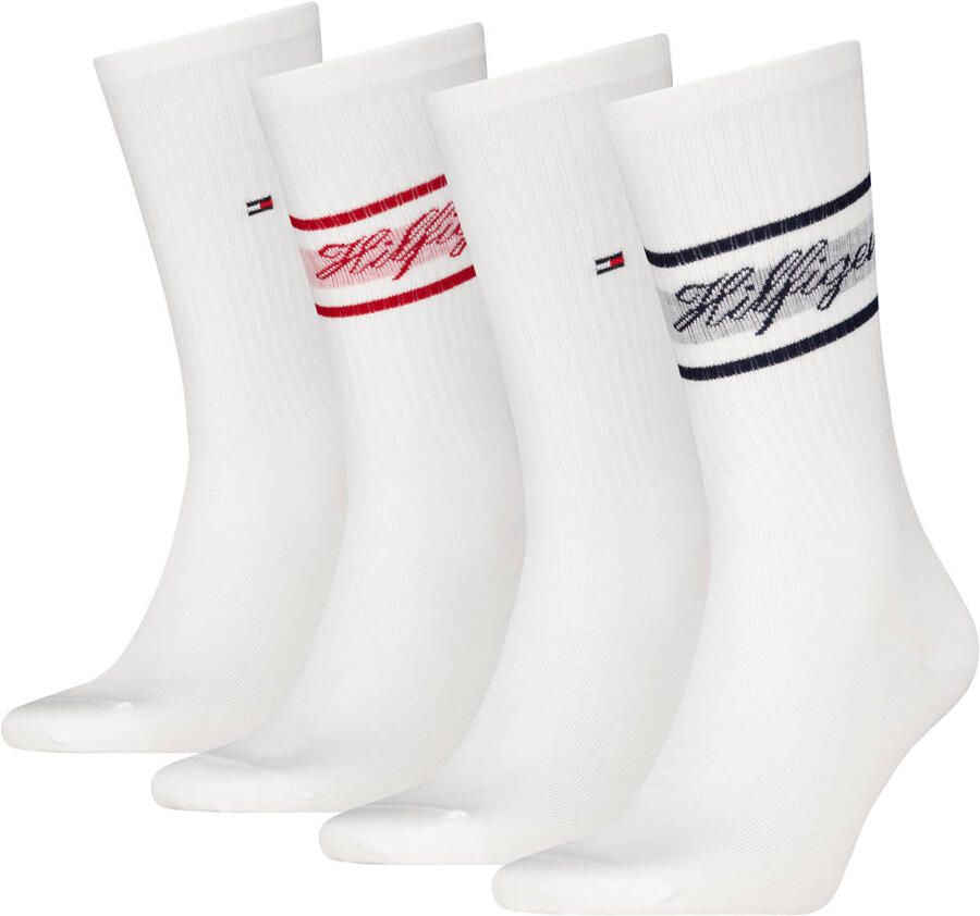 Tommy Hilfiger giftbox sokken wit (set van 4)