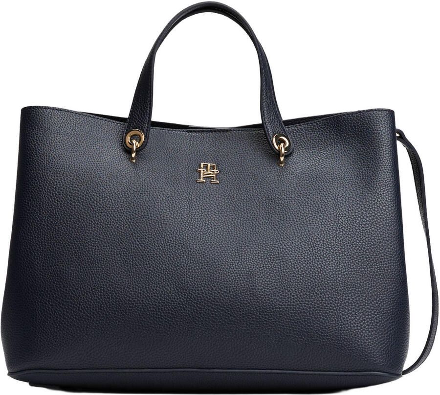 Tommy Hilfiger Tas TH EMBLEM SATCHEL met th-embleem aan de voorkant