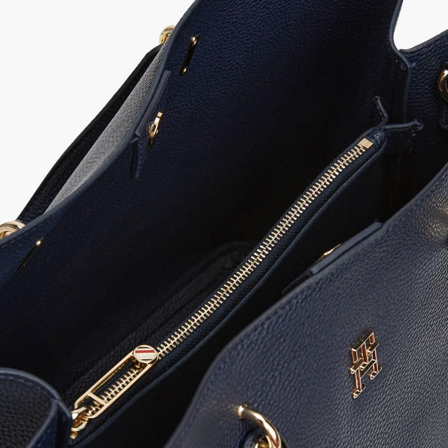 Tommy Hilfiger Tas TH EMBLEM SATCHEL met th-embleem aan de voorkant - Foto 2