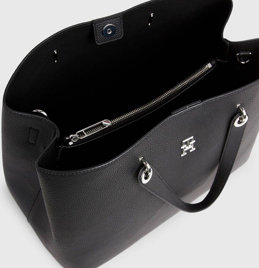 Tommy Hilfiger Tas TH EMBLEM SATCHEL met th-embleem aan de voorkant - Foto 3