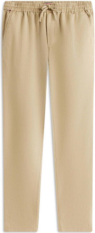 Tommy Hilfiger Tapered chino van linnenmix met trekkoord model 'HARLEM' - Foto 5