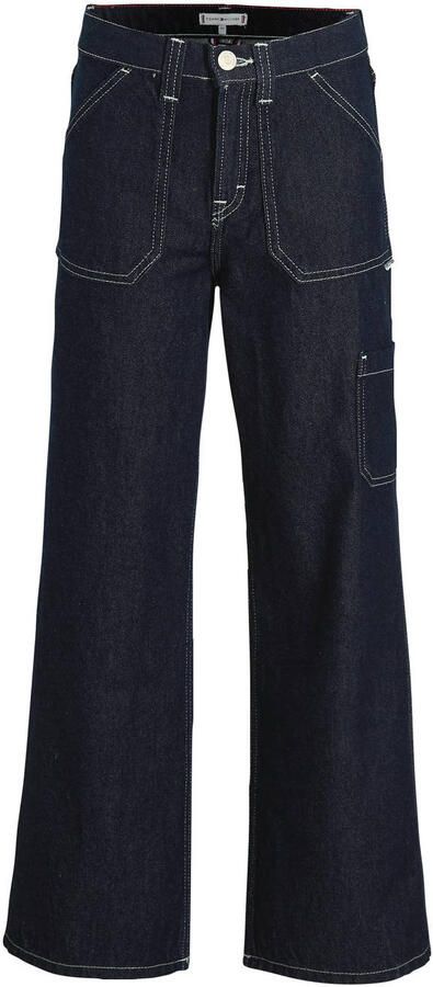 Tommy Hilfiger high waist wide leg jeans Mabel rinse Blauw Meisjes Denim 176