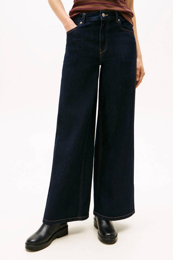 Tommy Hilfiger high waist wide leg jeans dark blue denim - Foto 3