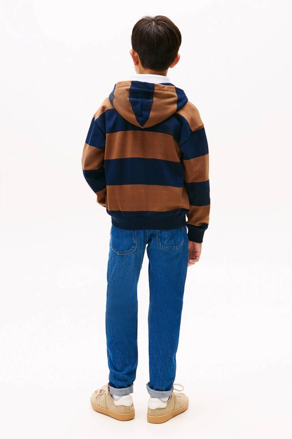 TOMMY HILFIGER Jongens Truien & Vesten Varsity Stripe Button Hoodie Multi - Foto 4