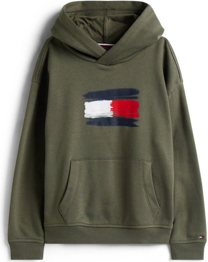 TOMMY HILFIGER Jongens Truien & Vesten Flag Hoodie Donkergroen - Foto 5