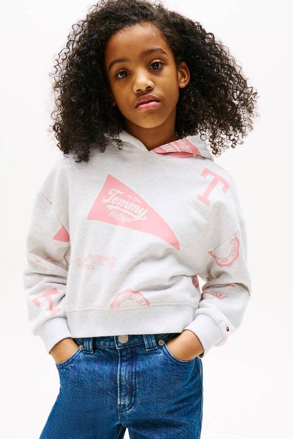Tommy Hilfiger hoodie grijs melange - Foto 3