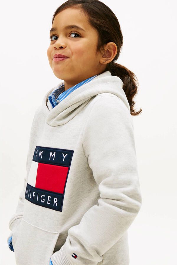 Tommy Hilfiger hoodie lichtgrijs - Foto 3