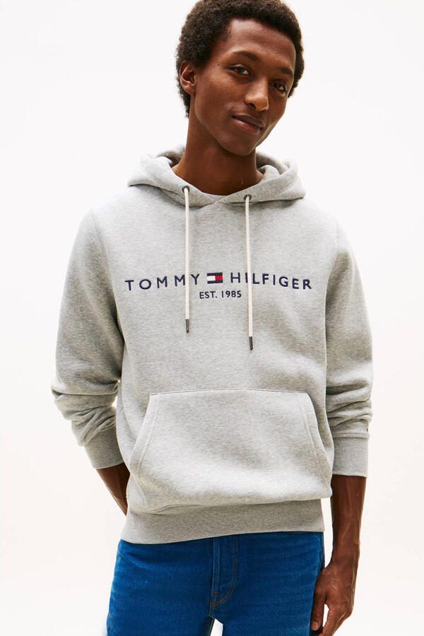 Tommy Hilfiger Grijze Trui Effen Katoenmix NorHeren Pasvorm Gray Heren - Foto 5